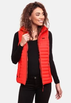 Marikoo Vestes Sans Manches Gilet Hasenpfote Femme Orange Fluo -Veste Mode c23ab41a2b27a1dece54ac68114661f8