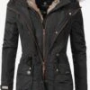 Marikoo Parkas Parka D’hiver Grinsekatze Femme Noir