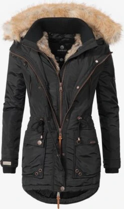 Marikoo Parkas Parka D’hiver Grinsekatze Femme Noir