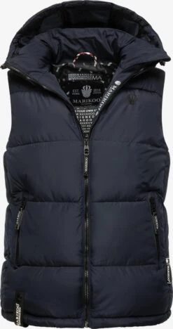Marikoo Vestes Sans Manches Gilet Eisflöckchen Femme Bleu Marine -Veste Mode c2722fd8c14ae7f638ab21c93f58f76b