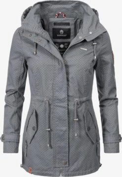 Marikoo Parkas Parka Mi-saison Nyokoo Femme Gris Basalte / Gris Argenté