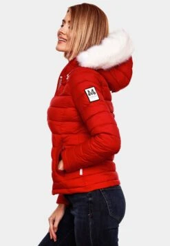 Marikoo Vestes Dhiver Veste D’hiver Nasriin Femme Rouge -Veste Mode ca8363ef4a7b543c1fa277658d618d7c