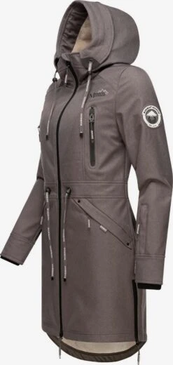 Marikoo Parkas Parka Mi-saison Femme Gris Foncé -Veste Mode caa370b22575e2ebc240f79b44623959