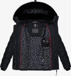 Marikoo Vestes Dhiver Veste D’hiver Qesra Femme Bleu Nuit -Veste Mode cb859cef07c29f4ffbe13b259bc04616