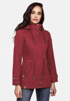 Marikoo Parkas Parka Mi-saison Nyokoo Femme Rouge / Bourgogne -Veste Mode cd8897ce84c79536ea67bfa44fd5f5e9