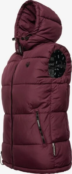 Marikoo Vestes Sans Manches Gilet Eisflöckchen Femme Bordeaux