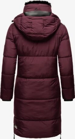 Marikoo Manteaux Dhiver Manteau D’hiver Femme Rouge Cerise -Veste Mode d064963dbbf2440ed653e65c9ea09285