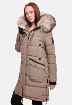 Marikoo Manteaux Dhiver Manteau D’hiver Chaskaa Femme Taupe -Veste Mode d091923334adca957d1cdb108c90bd5a