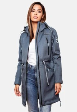 Marikoo Parkas Parka Mi-saison Femme Bleu -Veste Mode d0eaf8de5aa77331c3d560d56b933aa7
