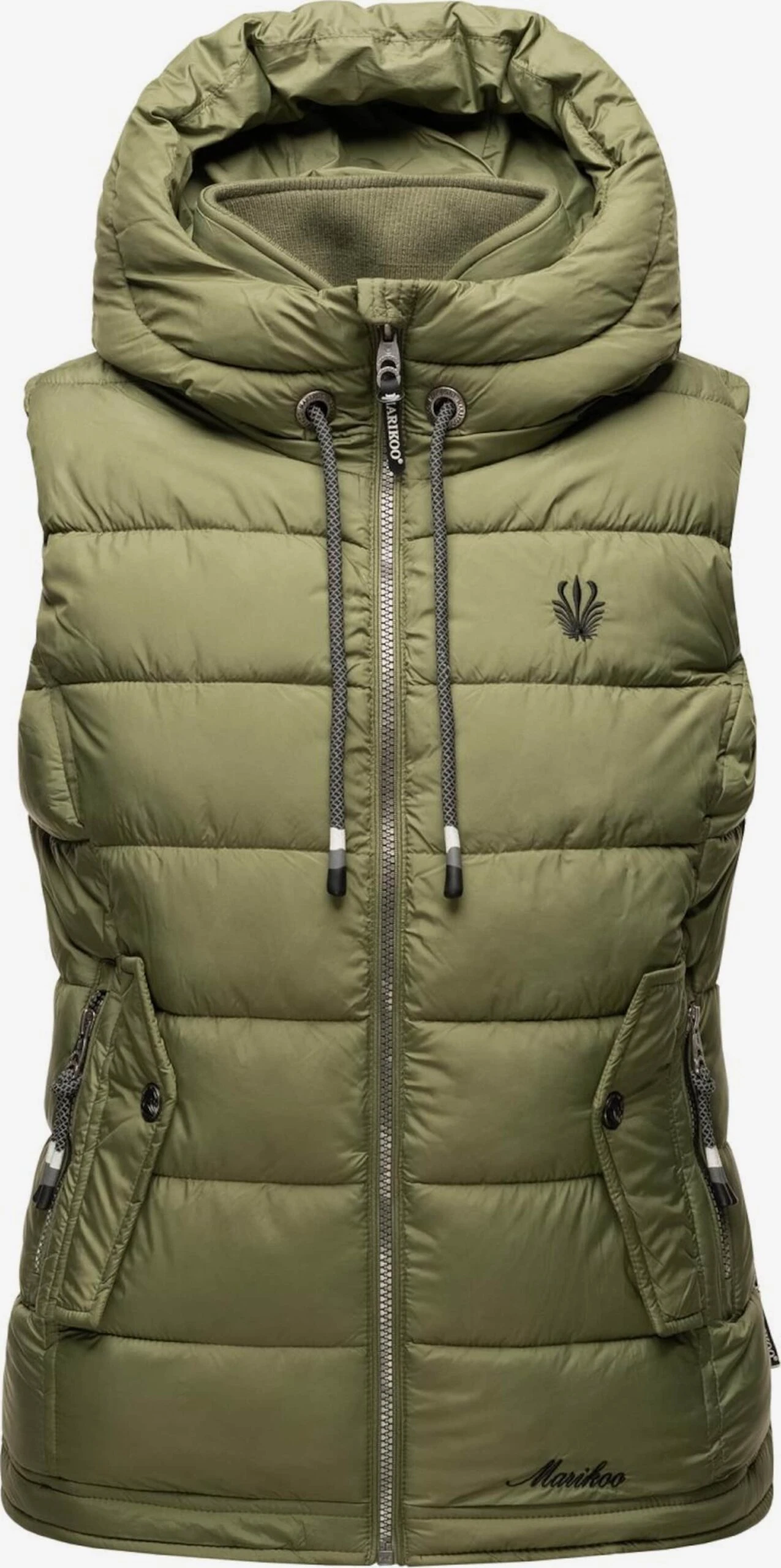 Marikoo Vestes Sans Manches Gilet Taisaa Femme Kaki 4 Marikoo Vestes Sans Manches Gilet Taisaa Femme Kaki – Image 2