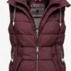 Marikoo Vestes Sans Manches Gilet Taisaa Femme Bordeaux -Veste Mode d1b0899431d60c1e7887d9226d474602