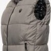 Marikoo Vestes Sans Manches Gilet Eisflöckchen Femme Gris -Veste Mode d28e0b6932e5a8fdef05094b1dfcec6f