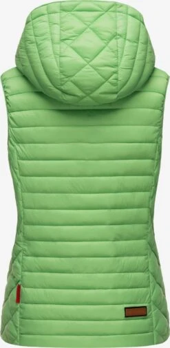 Marikoo Vestes Sans Manches Gilet Femme Vert -Veste Mode d2add50491720243b0e32f61695fc81b
