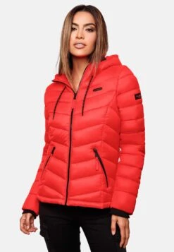 Marikoo Vestes De Mi-saison Veste Mi-saison Kuala Femme Rouge Néon -Veste Mode d47df5570c65b7ed5cb79f281459ba81