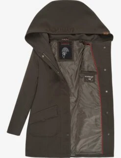 Marikoo Manteaux De Pluie Manteau Fonctionnel Mayleen Femme Marron -Veste Mode d4b902e800c34705af71cb20f6a61998