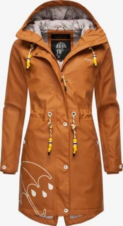 Marikoo Manteaux De Pluie Manteau Fonctionnel Femme Orange -Veste Mode d52341fcd324f8a178a25d4de7933acc