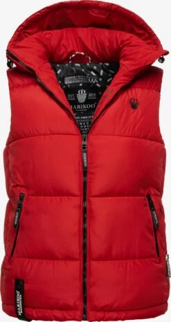 Marikoo Vestes Sans Manches Gilet Eisflöckchen Femme Rouge -Veste Mode d6d6a2c5f092148c0d6df27ce034348b