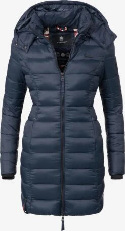 Marikoo Manteaux Courts Manteau D’hiver Abendsternchen Femme Bleu Nuit