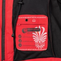 Marikoo Manteaux De Pluie Manteau Fonctionnel Zimtzicke Femme Rouge Clair -Veste Mode dad33a20e6eabbcadcc22e6db34106d6