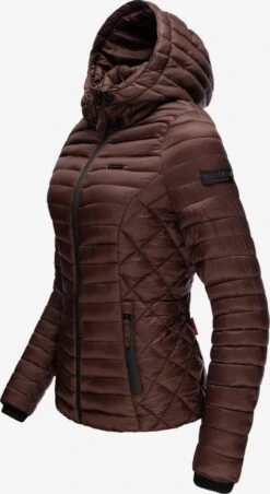 Marikoo Vestes De Mi-saison Veste Mi-saison Samtpfote Femme Chocolat -Veste Mode dbc951eccc64775146c87445b10cd2a4