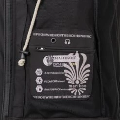 Marikoo Manteaux De Pluie Manteau Fonctionnel Zimtzicke Femme Noir -Veste Mode dc3eecf020b8c9824359ecee0aece598