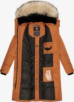 Marikoo Manteaux Dhiver Manteau D’hiver Schneesternchen Femme Orange -Veste Mode dd067cbcbe3a16040ef4bd77614c5184
