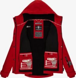 Marikoo Vestes De Mi-saison Veste Mi-saison Kleine Zicke Femme Rouge Feu -Veste Mode df3f276540f2c05ced7e6be63bf8e009