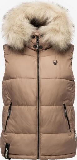 Marikoo Vestes Sans Manches Gilet Eisflöckchen Femme Marron -Veste Mode dfb6f75c2aa2e3df2dce8aa5b6f4a392