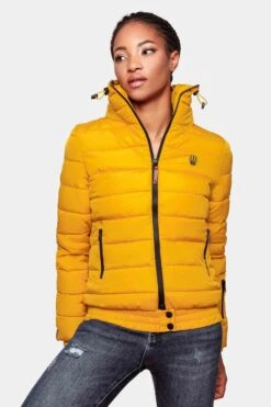 Marikoo Vestes Dhiver Veste D’hiver Poison Femme Jaune -Veste Mode e24e35ea156d05de2dd18951ae55d38f