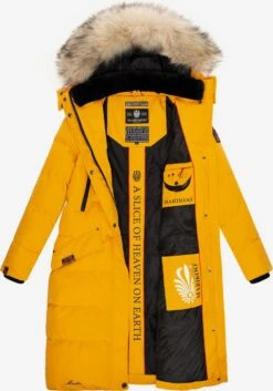 Marikoo Manteaux Dhiver Manteau D’hiver Schneesternchen Femme Jaune -Veste Mode e3cc2d11e9c34848aa08108b57749d24