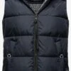 Marikoo Vestes Sans Manches Gilet Zarinaa Femme Bleu Marine -Veste Mode e3e79a3efb68d3a5c06f7efc16529bd8