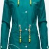 Marikoo Manteaux De Pluie Manteau Fonctionnel Femme Vert Foncé