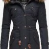 Marikoo Parkas Parka D’hiver Femme Bleu Nuit -Veste Mode e7f761ab847f77ca0839cfbf5e379d90