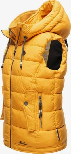 Marikoo Vestes Sans Manches Gilet Taisaa Femme Jaune -Veste Mode e837650f4bfd13bbb20edc9efed502f0