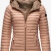 Marikoo Vestes De Mi-saison Veste Mi-saison Asraa Femme Rose -Veste Mode ea776bb5f25993cf43831a745d0a4a92