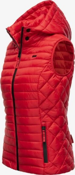 Marikoo Vestes Sans Manches Gilet Hasenpfote Femme Rouge -Veste Mode eb9bf29645dbd4f432879965d91e6670