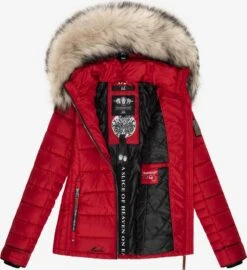 Marikoo Vestes Dhiver Veste D’hiver Lerikaa Femme Rouge -Veste Mode ebd0b85b166a81314e3b459d1c053fe2