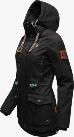 Marikoo Vestes De Mi-saison Veste Mi-saison Babetaa Femme Noir -Veste Mode ec482054275ce54726e7027acb581e48