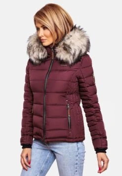 Marikoo Vestes Dhiver Veste D’hiver Lerikaa Femme Bordeaux -Veste Mode ee0f6464340fe6d033cc735117544da9