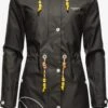 Marikoo Manteaux De Pluie Manteau Fonctionnel Femme Noir -Veste Mode f1133e0a542c994946bf2439685f2c0e
