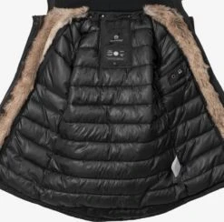 Marikoo Parkas Parka D’hiver Grinsekatze Femme Noir -Veste Mode f37188c8ef3a68b98766fd2ce97b97db