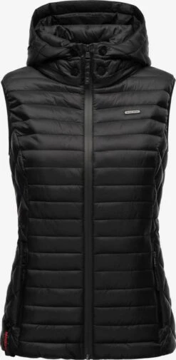Marikoo Vestes Sans Manches Gilet Hasenpfote Femme Noir