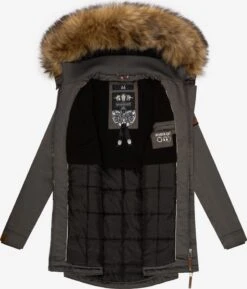 Marikoo Manteaux Dhiver Manteau D’hiver Sanakoo Femme Gris Foncé -Veste Mode f44d296b509cc38486c6c127dba8642e
