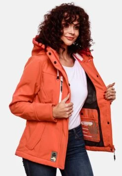 Marikoo Vestes De Mi-saison Veste Mi-saison Kleine Zicke Femme Corail -Veste Mode f5728abe6afba1fa9457fb15e85195cc