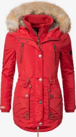 Marikoo Parkas Parka D’hiver Grinsekatze Femme Rouge -Veste Mode f60303679228a48ae25b08bed327dde4