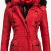 Marikoo Vestes Dhiver Veste D’hiver Vanilla Femme Rouge -Veste Mode f6607dc05ea1fa3f02721dcf29e85b1d