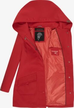 Marikoo Manteaux De Pluie Manteau Fonctionnel Mayleen Femme Rouge -Veste Mode fa250b2904fdd57779f4e63c695d52e6