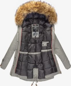 Marikoo Parkas Parka D’hiver La Viva Femme Gris -Veste Mode fa84b48ca5e26d00bb22b871c81b77bc