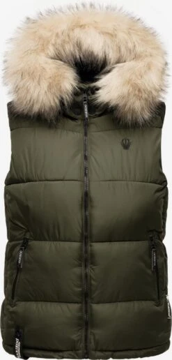 Marikoo Vestes Sans Manches Gilet Eisflöckchen Femme Olive -Veste Mode fa88ff87bf7d2d02978b9582d6c1ba40