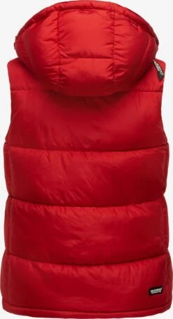 Marikoo Vestes Sans Manches Gilet Eisflöckchen Femme Rouge -Veste Mode fc9c5741ad0c22bdc93997b232957042